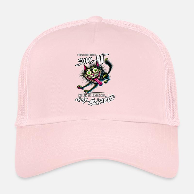 Chat au bord de la folie Style BD Casquette trucker 