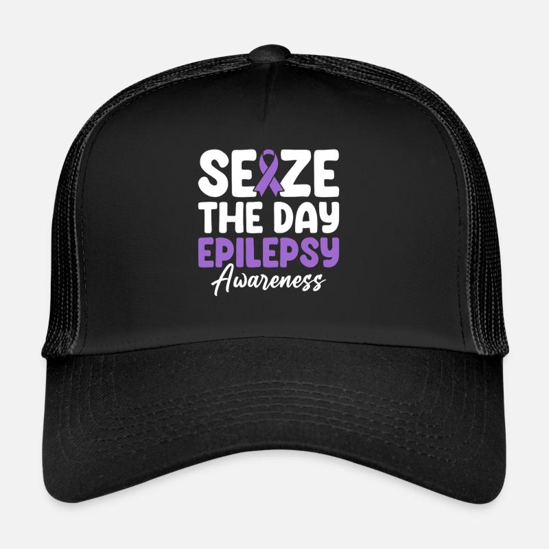 Nutze den Tag Purple Ribbon Nervensystem Trucker Cap