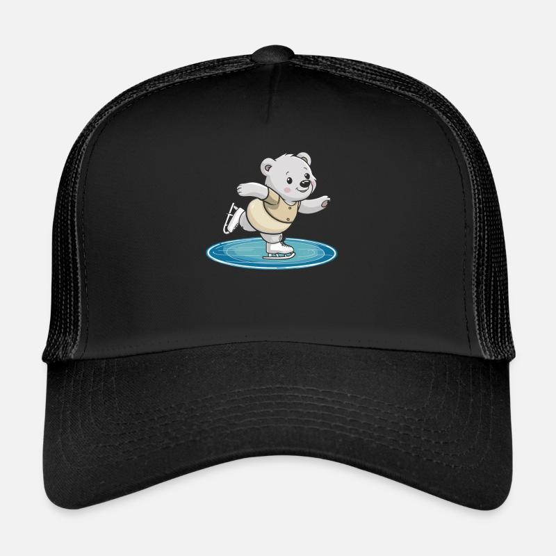 Ours patineur sur glace Casquette trucker 