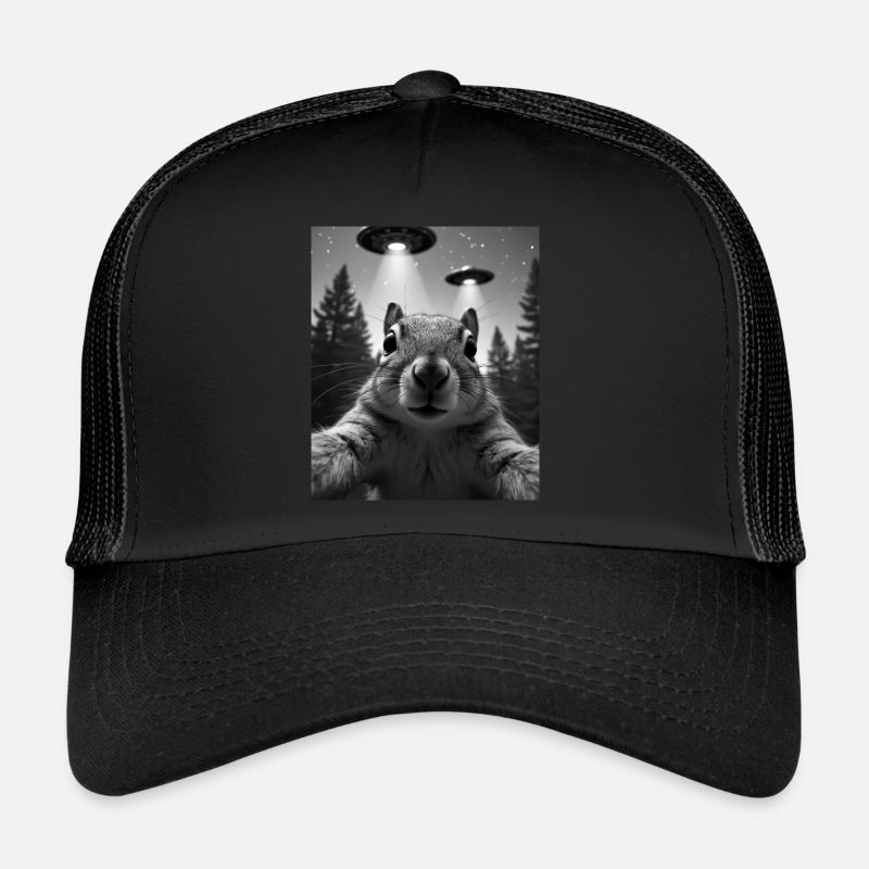 UFO Funny Squirrel Trucker Cap
