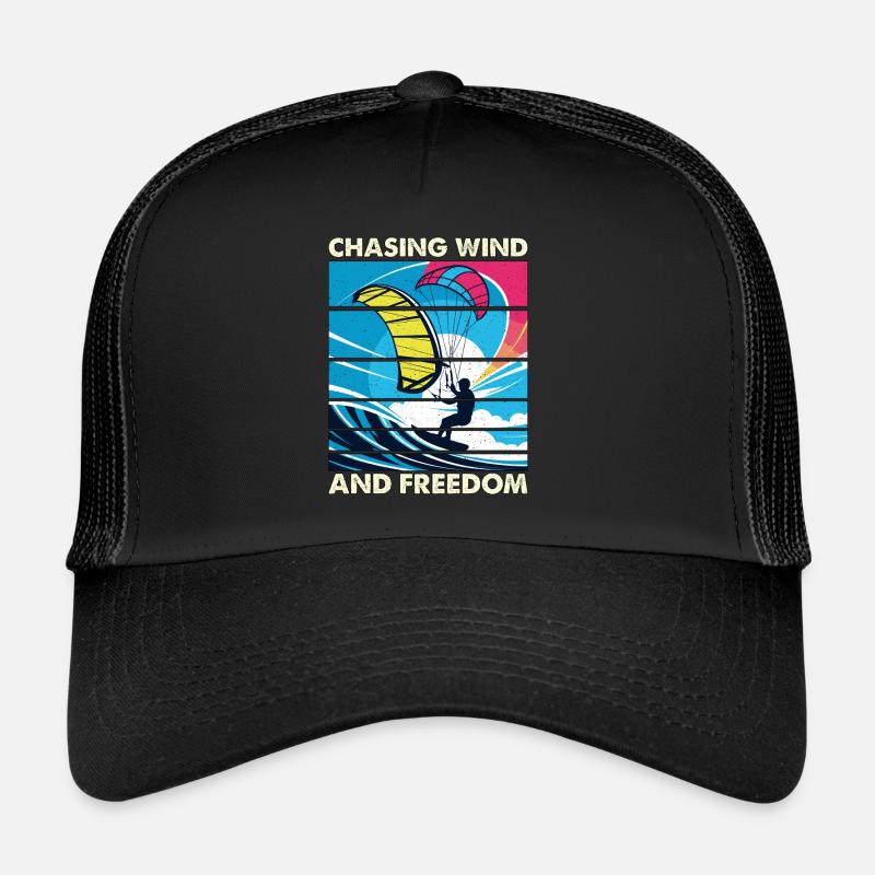 Kitesurf Poursuite Vent Et Liberté Deltaplane Casquette trucker 