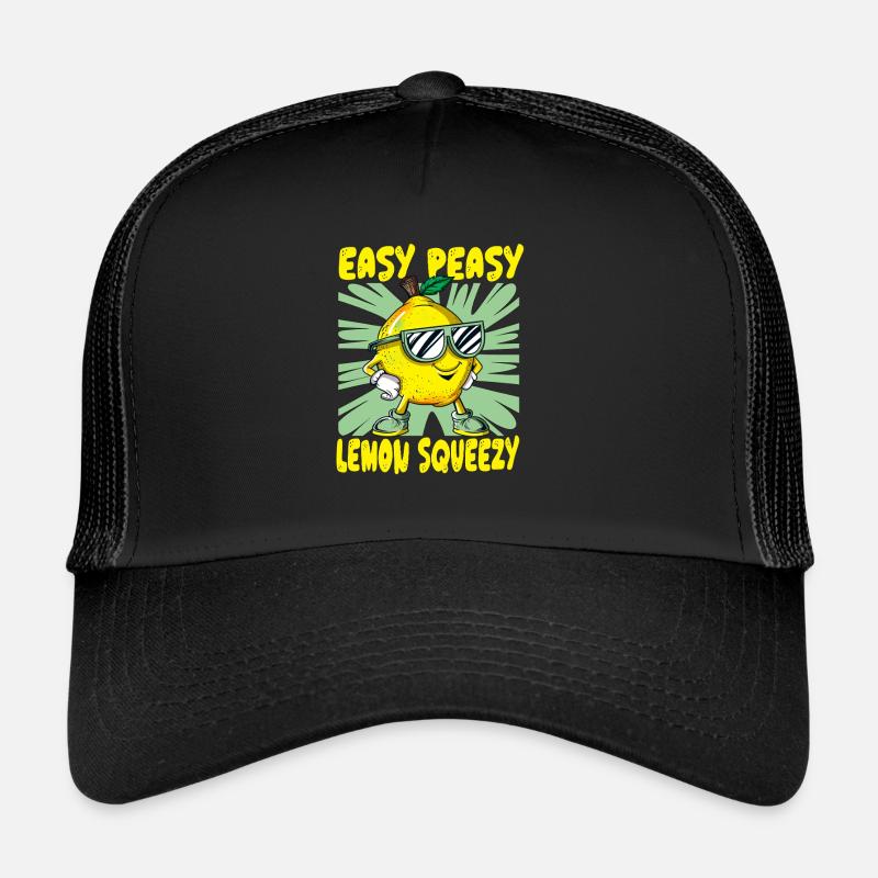 Easy Peasy Lemon Squeezy Sunglasses Lemon Trucker Cap