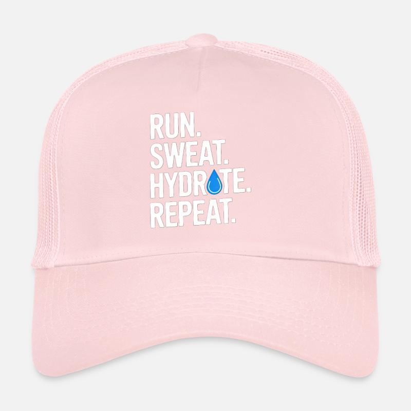 Courir, transpirer, hydrater, répéter, Casquette trucker 