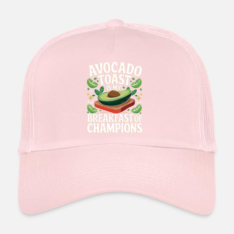 Toast à l’avocat Amateur de nourriture végétarienne Guacamole Casquette trucker 