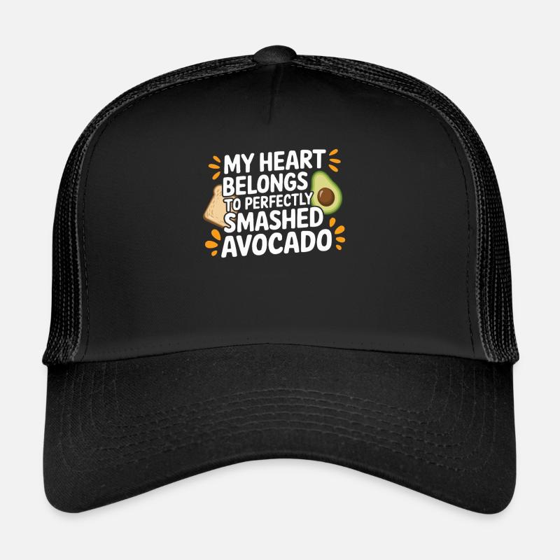Toast à l’avocat Amateur de nourriture végétarienne Guacamole Casquette trucker 