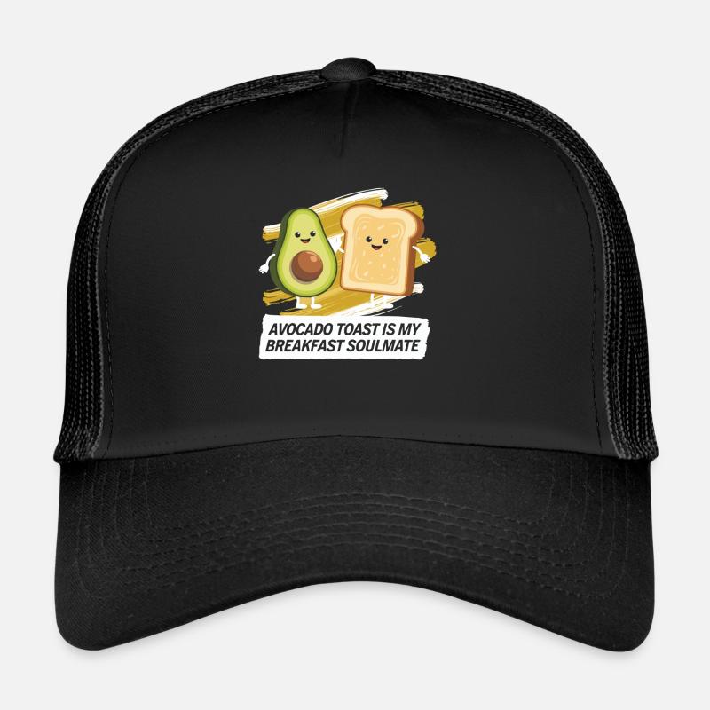 Toast à l’avocat Amateur de nourriture végétarienne Guacamole Casquette trucker 