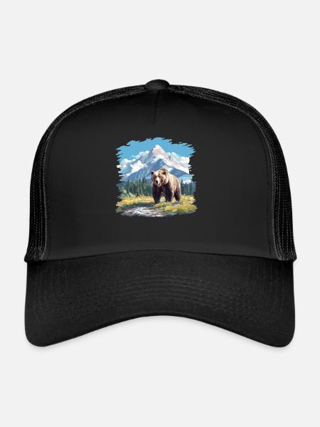 Ours Kodiak Ours Kodiak - Casquette trucker  - noir/noir - Devant