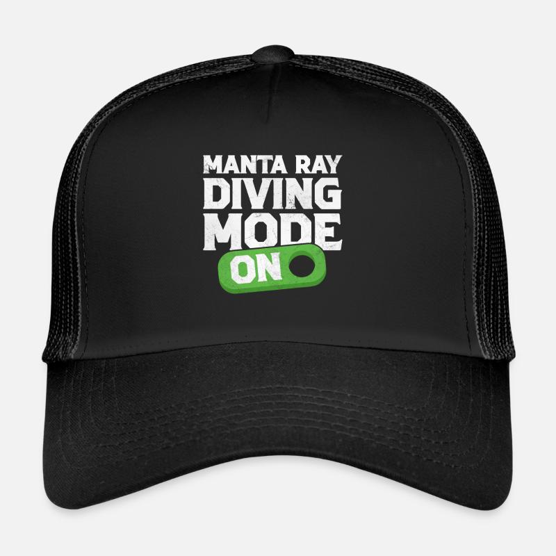 Mode de plongée des raies manta sur Scube Diver Pacific Rays Casquette trucker 