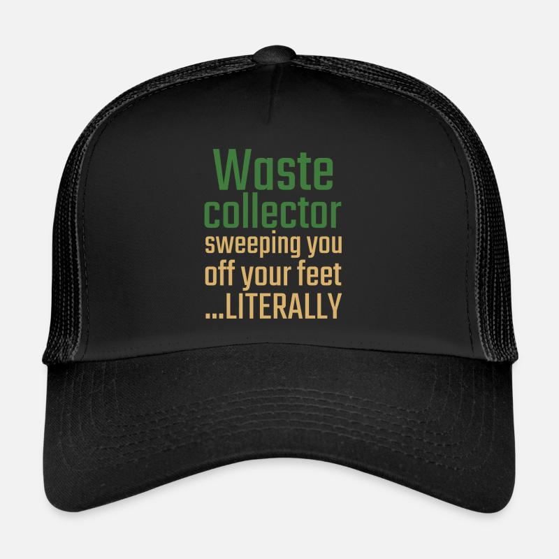 Waste collector Valentinstag Sweeping you - Trucker Cap - Schwarz/Schwarz