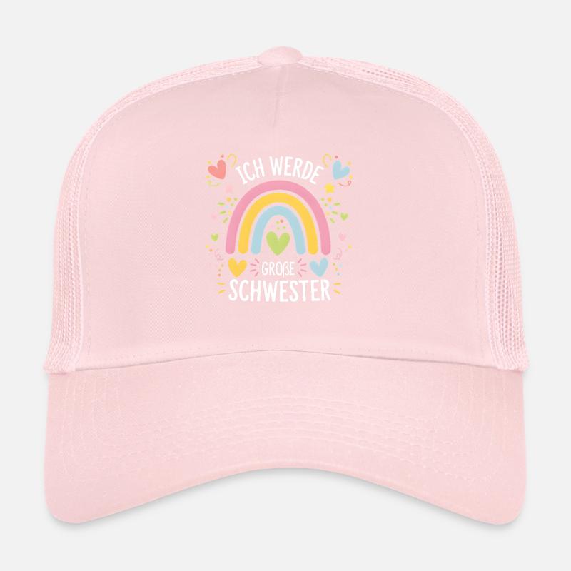 Je vais être grande sœur arc-en-ciel boho Casquette trucker 