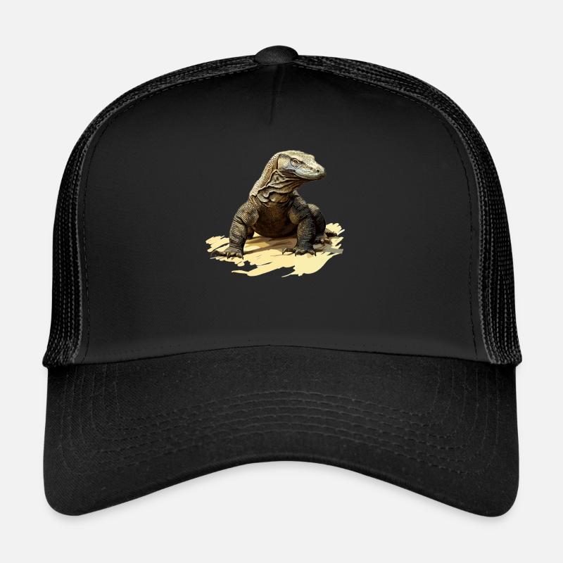 Komodowarane Komodowaran - Trucker Cap - Schwarz/Schwarz