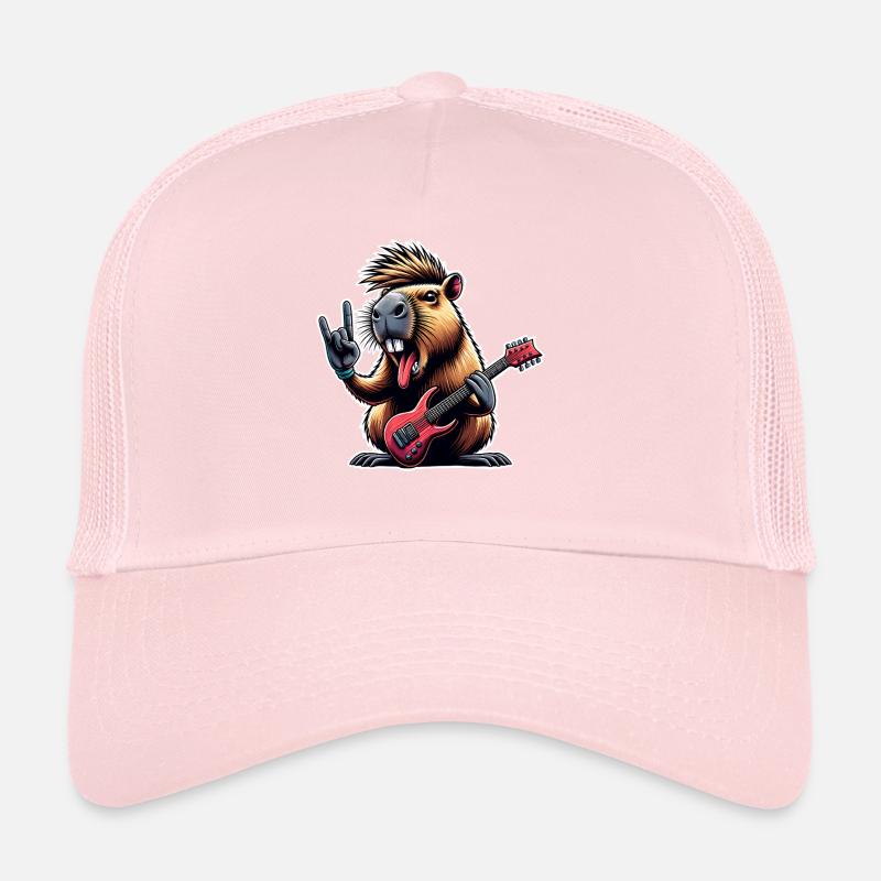 Capybara, guitariste de rock and roll Casquette trucker 