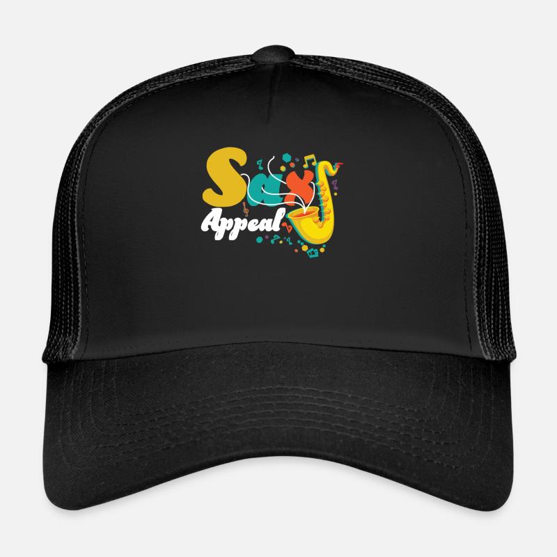 Saxophones Pun Sax Appeal Trucker Cap