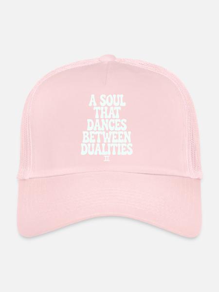 Gémeaux : l’âme danse, entre les dualités - Casquette trucker  - rose pâle - Devant