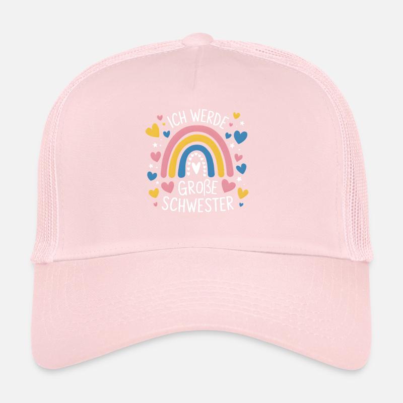 Je vais être grande sœur arc-en-ciel boho Casquette trucker 