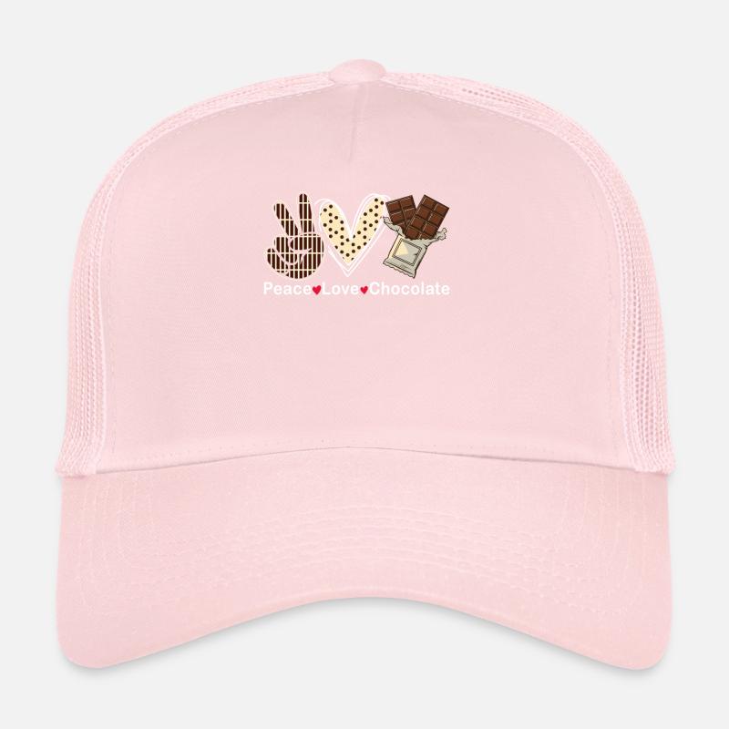 Peace Love Chocolat Choco Bonbons Confiserie Casquette trucker 