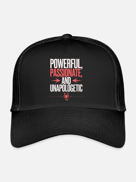 Scorpion Caractère Signe du zodiaque Fort - Casquette trucker  - noir/noir - Devant
