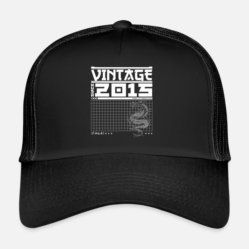 Dragon Spirit since 2015 - 10th Birthday Samurai - Trucker Cap - black/black