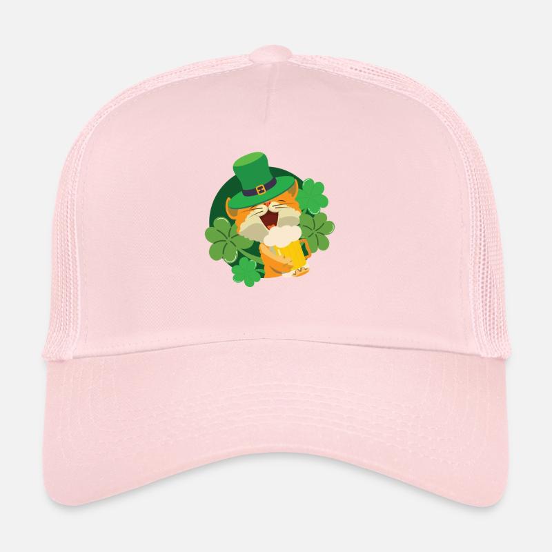 Chat Chaton de la Saint-Patrick Casquette trucker 