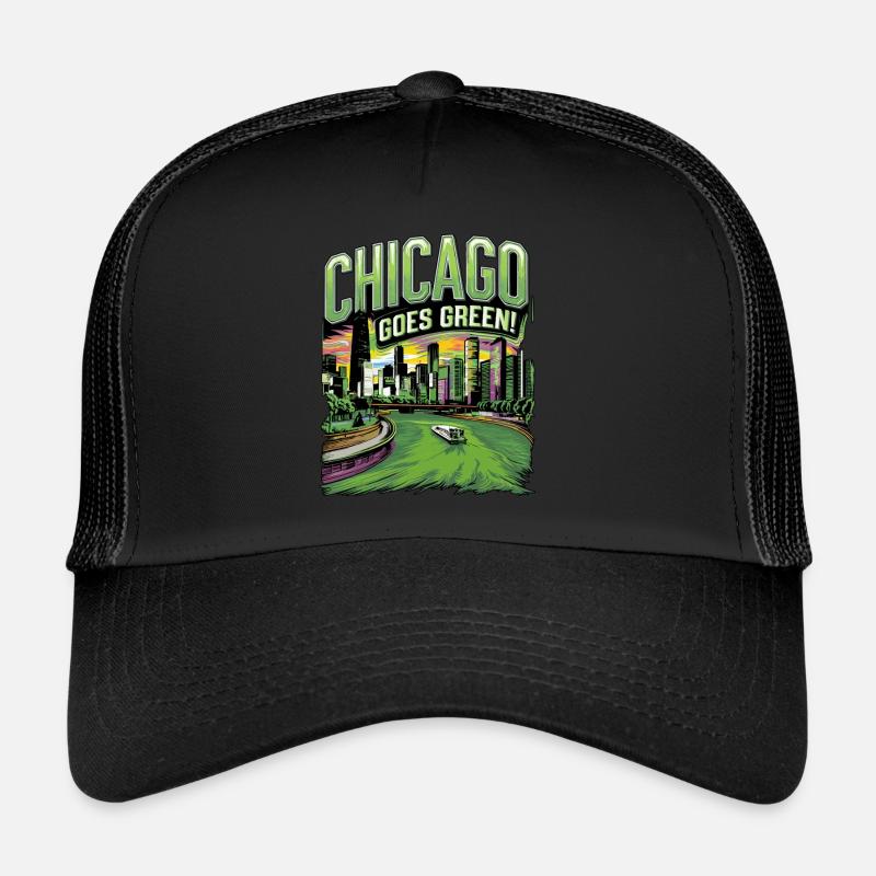 Chicago Goes Green - Trucker Cap - Schwarz/Schwarz