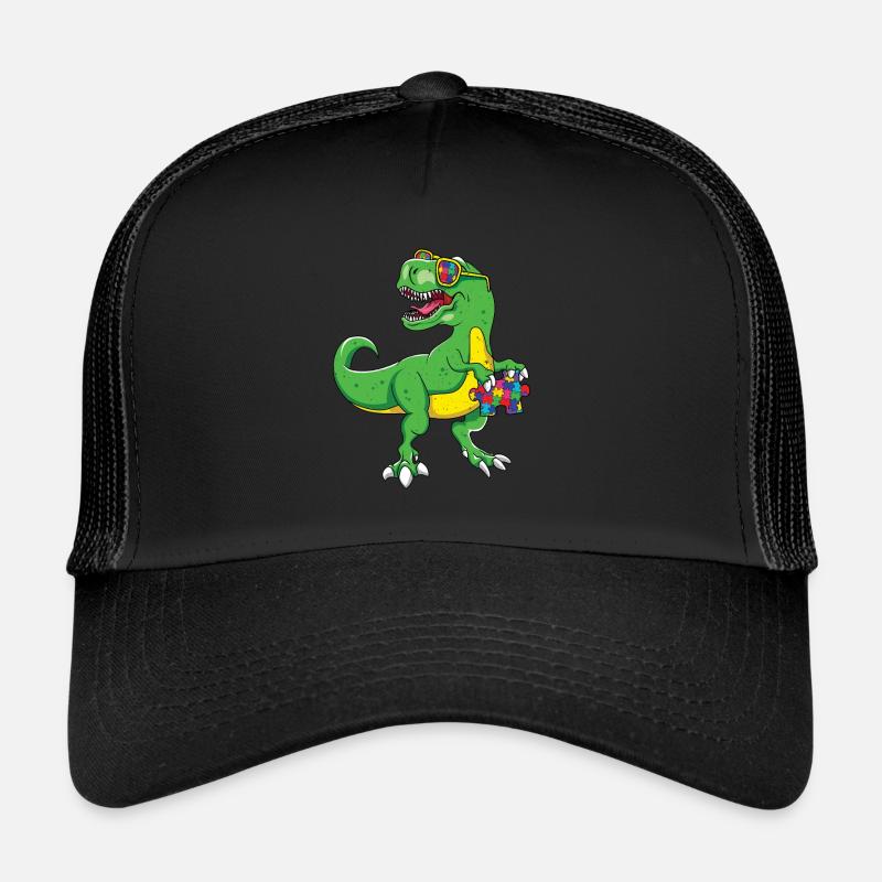 Autisme Dinosaure Puzzle Cool Casquette trucker 