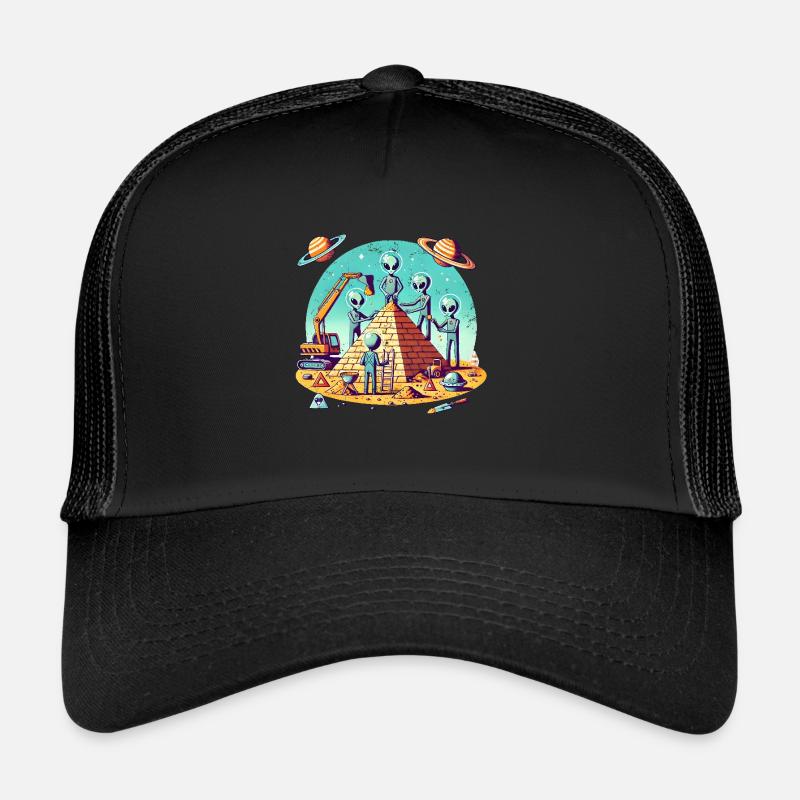 Les extraterrestres construisent une pyramide Casquette trucker 