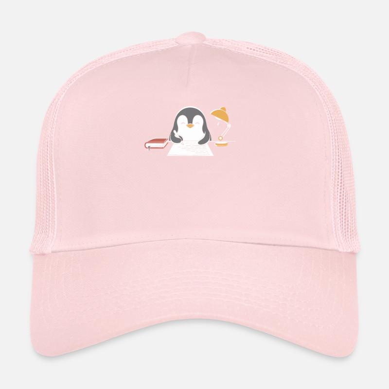 Writing Penguin Writer Author Motif Trucker Cap