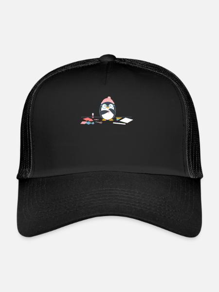 Pingouin Artisanat Plaisir Artisanat Loisir Joie - Casquette trucker  - noir/noir - Devant