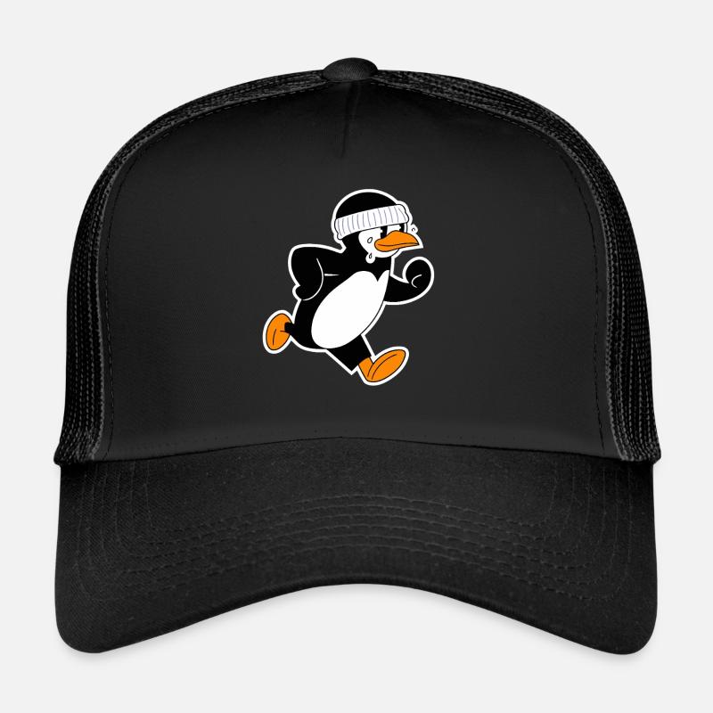 pingouin courant drôle avec bandeau Casquette trucker 