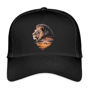 Majestic Lion – King of the Savannah - Trucker Cap - black/black - Front