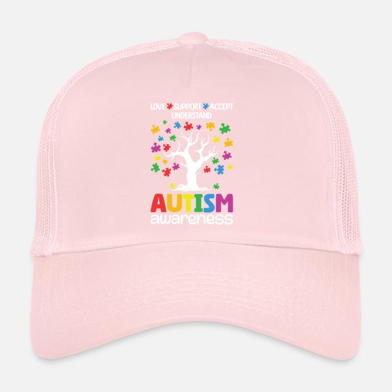 Autism Awareness Love Support Trucker Cap