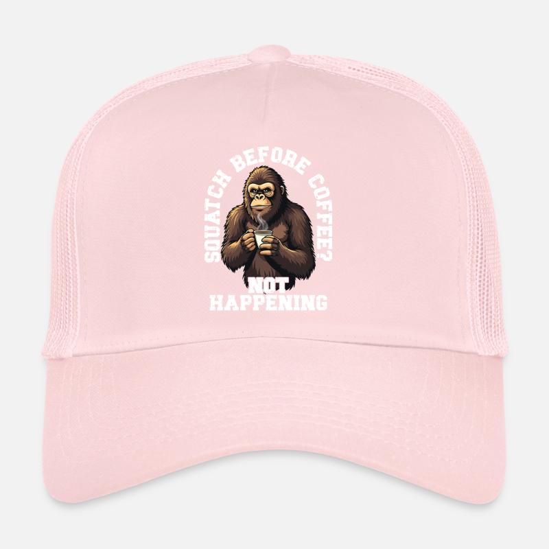 Squatch avant le café n’arrive pas drôle Casquette trucker 