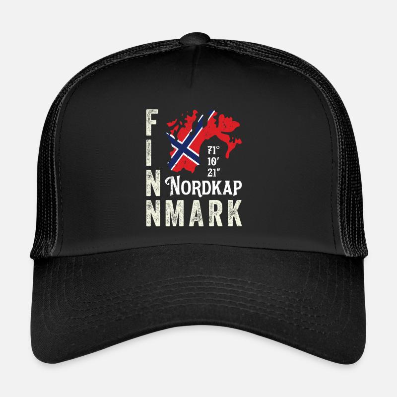 Norway Norway Norge Coordinates Finnmark North Cape Trucker Cap
