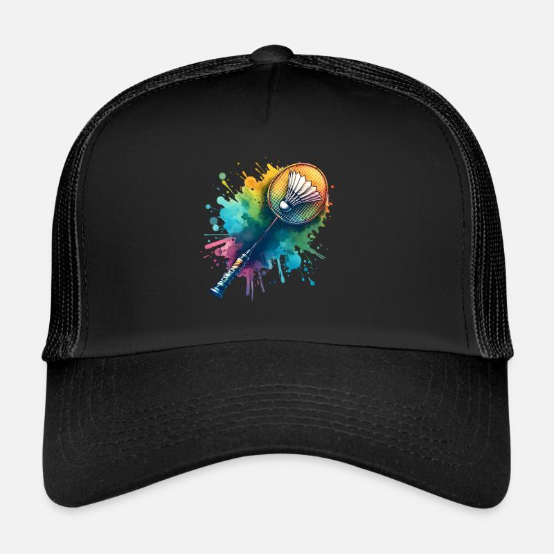 Badminton - Casquette trucker  - noir/noir