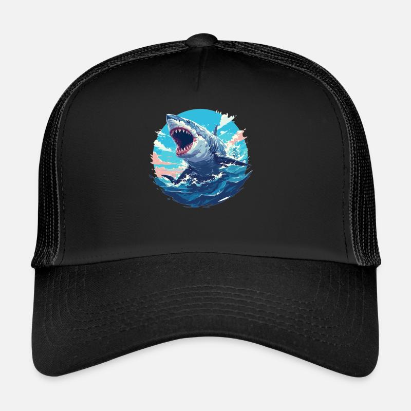 Grands requins blancs Grand requin blanc Casquette trucker 