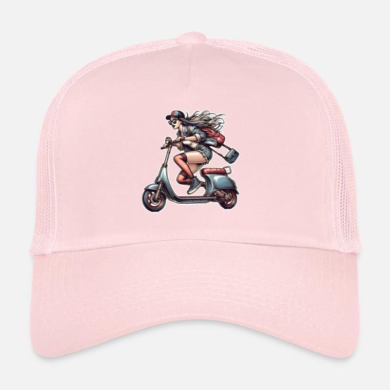 Motorroller Mofa Moped Roller Trucker Cap