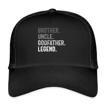 Meilleur oncle fier oncle citation humour - Casquette trucker  - noir/noir - Devant