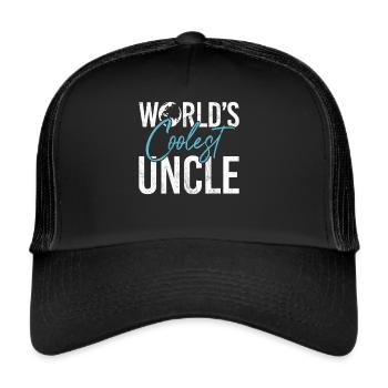 Meilleur oncle fier oncle citation humour - Casquette trucker  - noir/noir - Devant