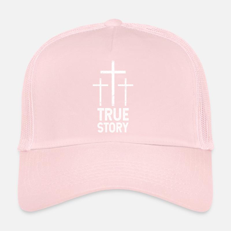 Easter True Story Three Crosses Design Trucker Cap
