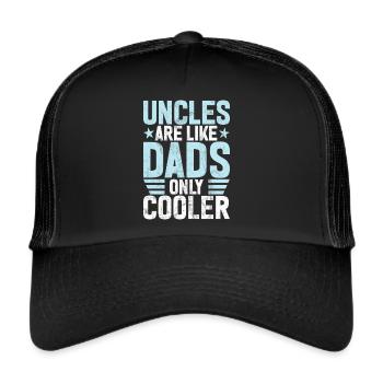 Meilleur oncle fier oncle citation humour - Casquette trucker  - noir/noir - Devant
