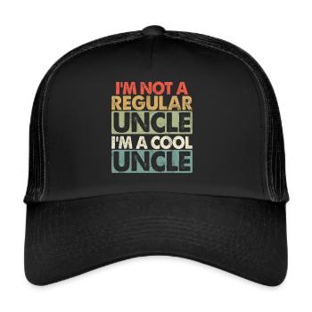 Meilleur oncle fier oncle citation humour - Casquette trucker  - noir/noir - Devant