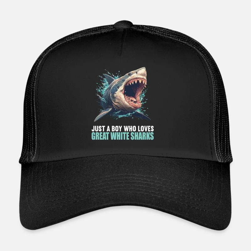 Great White Sharks Great White Shark Trucker Cap