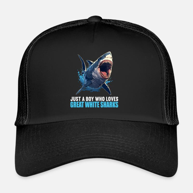 Great White Sharks Great White Shark Trucker Cap