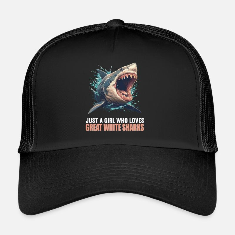 Great White Sharks Great White Shark Trucker Cap