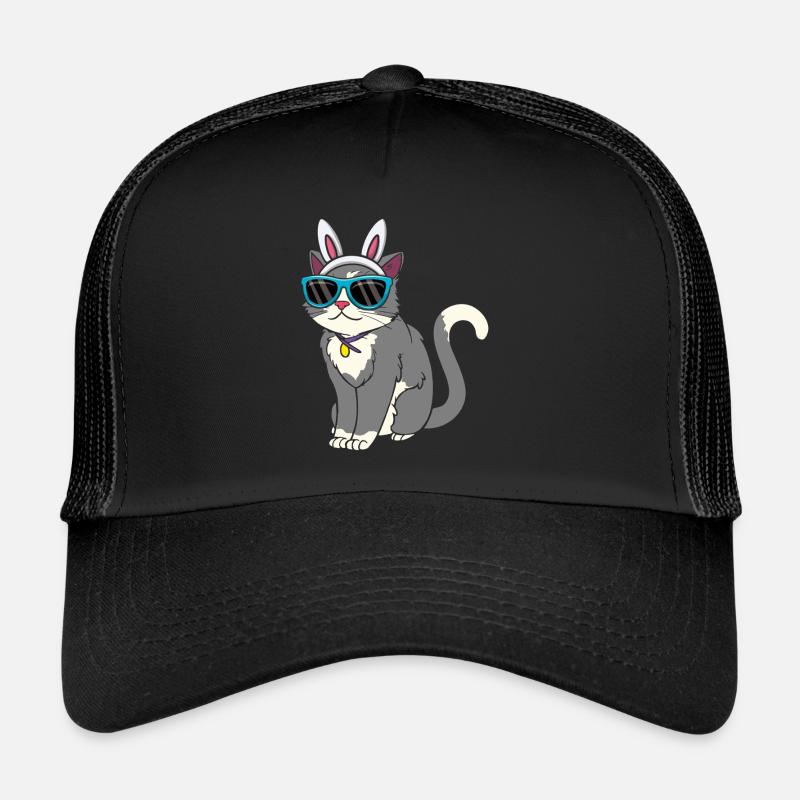 Coole Katze Mit Osterhasenohren Ostern Trucker Cap