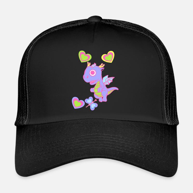 Baby Drache Drachen Kinder Kind Retro 80er 90er Trucker Cap
