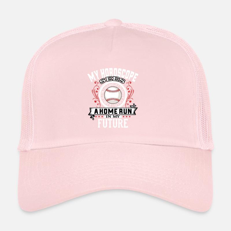 Baseball Player Funny Homerun Horoscope Trucker Cap