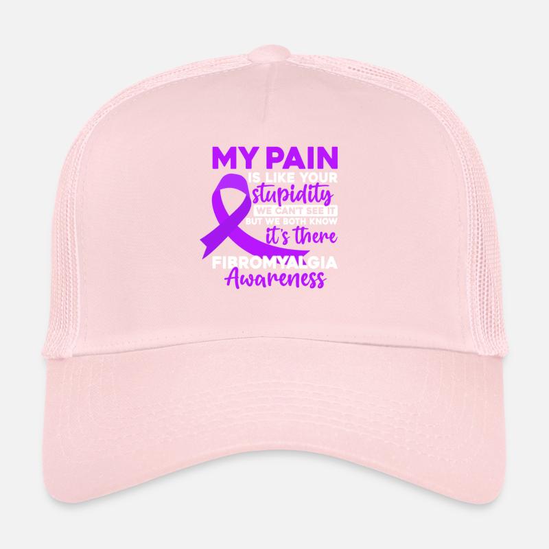Ma douleur est comme ta stupidité violette Casquette trucker 