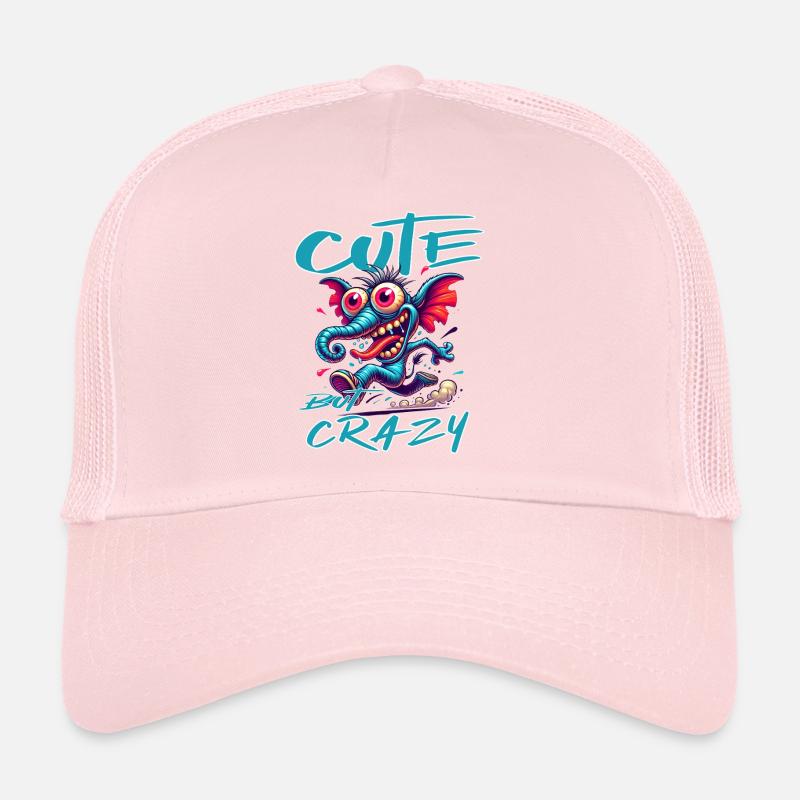 Cute but Crazy Elephant Comic Style Trucker Cap