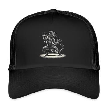 Rock-Panther – Metal and Power - Trucker Cap - black/black - Front